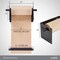 Jumbl Wall Mounted Kraft Paper Dispenser, Hanging Craft Paper Roll Holder with Paper Cutter (Black)